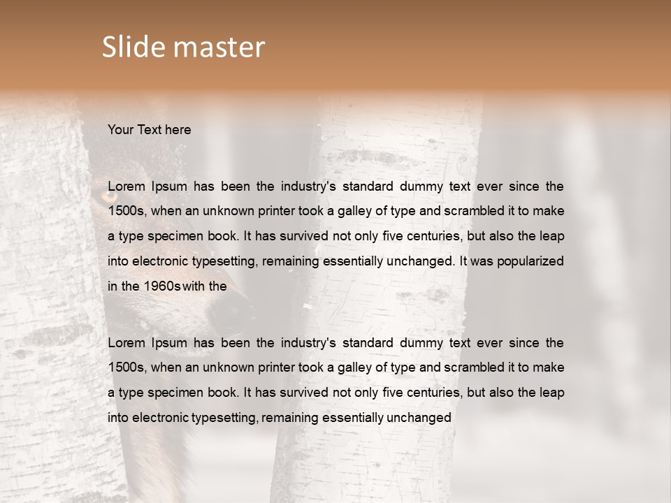 Canis Lupus Wolf Natural PowerPoint Template