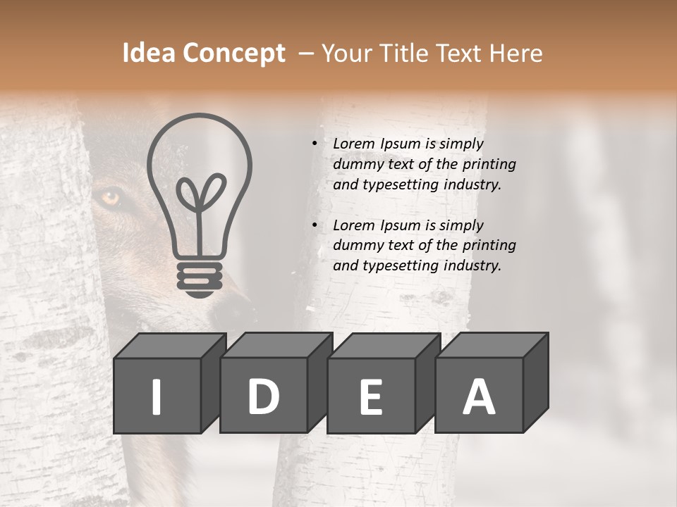 Canis Lupus Wolf Natural PowerPoint Template