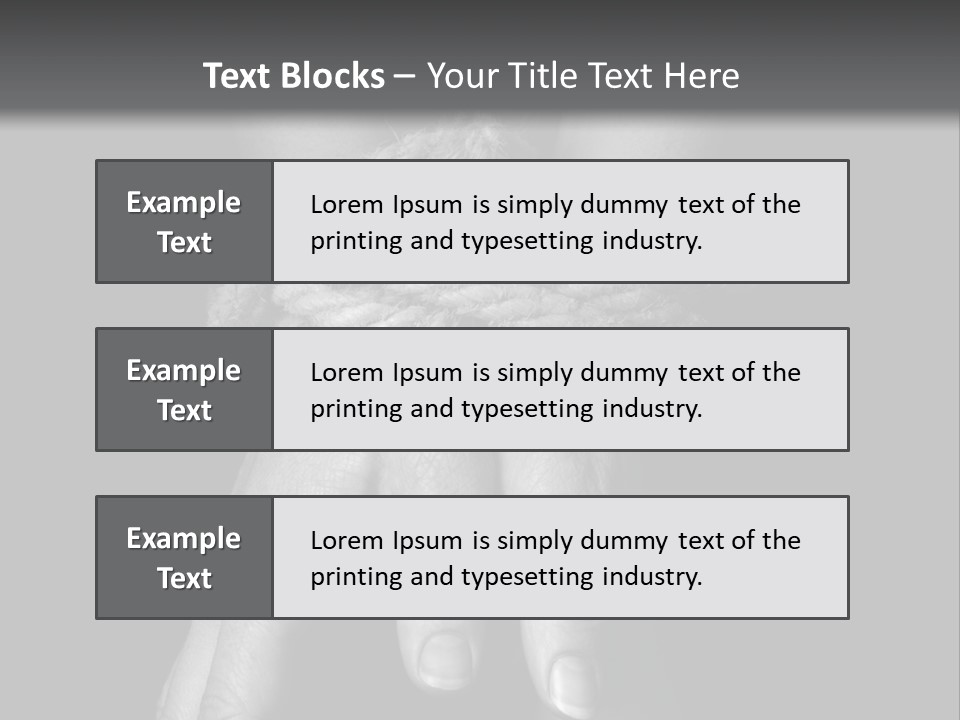 A Person Holding A Rope With Their Hands PowerPoint Template
