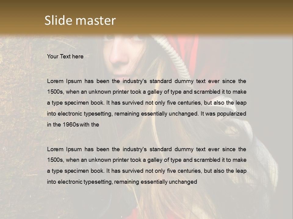 Girl Forest Lost PowerPoint Template