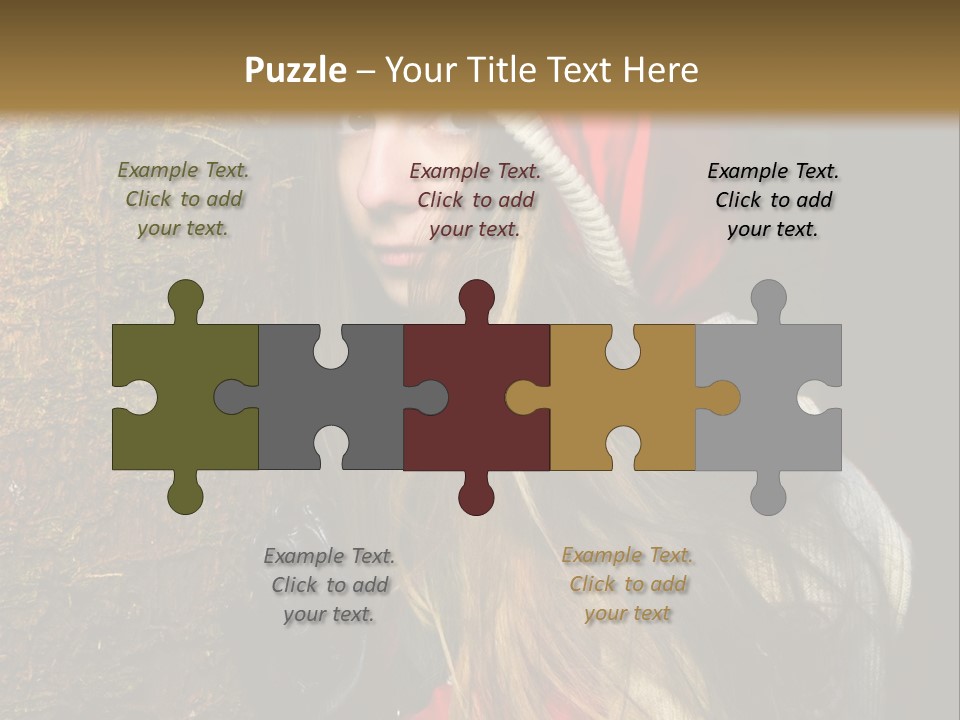 Girl Forest Lost PowerPoint Template