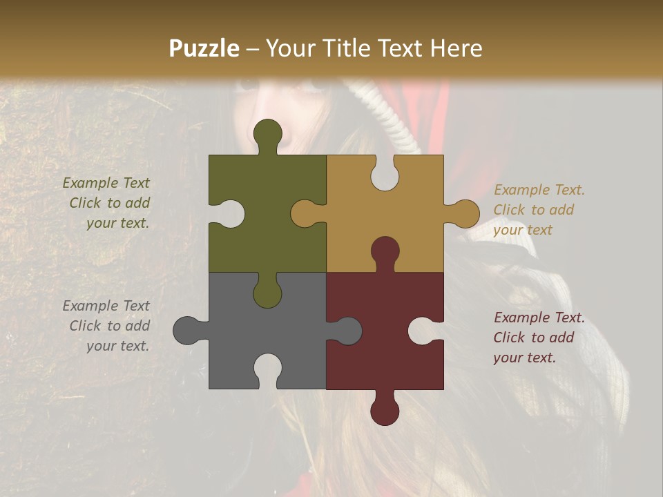 Girl Forest Lost PowerPoint Template