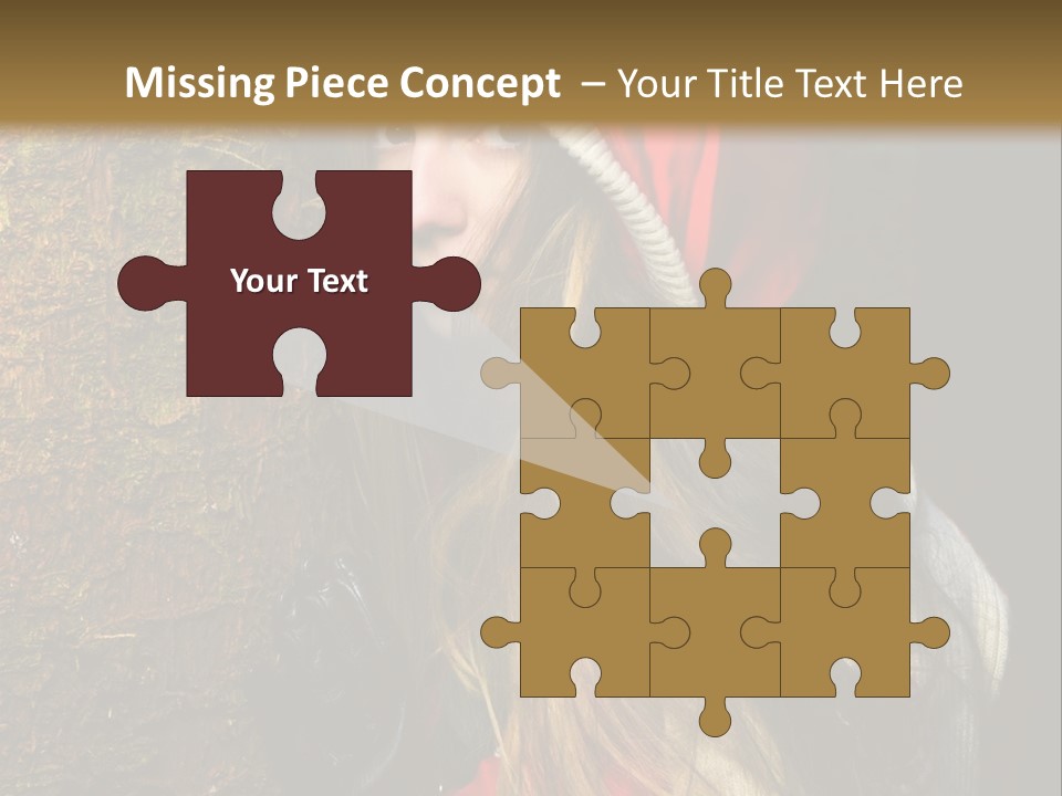 Girl Forest Lost PowerPoint Template