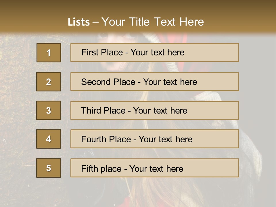 Girl Forest Lost PowerPoint Template
