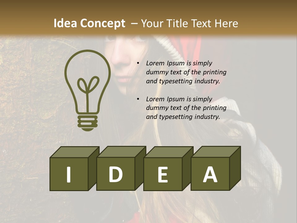 Girl Forest Lost PowerPoint Template