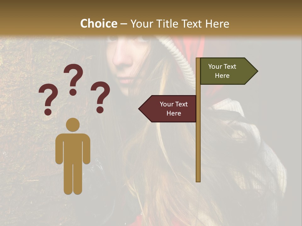 Girl Forest Lost PowerPoint Template