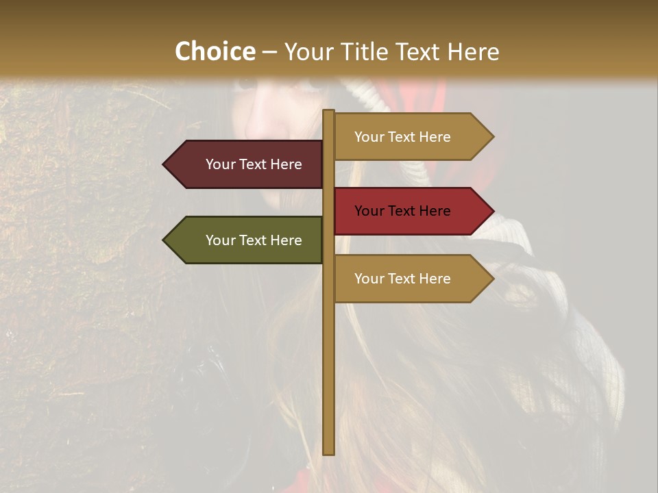 Girl Forest Lost PowerPoint Template