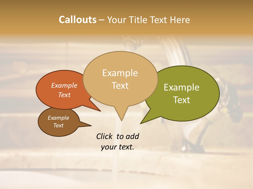 Bathroom Inox Tap PowerPoint Template
