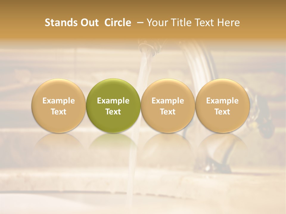 Bathroom Inox Tap PowerPoint Template