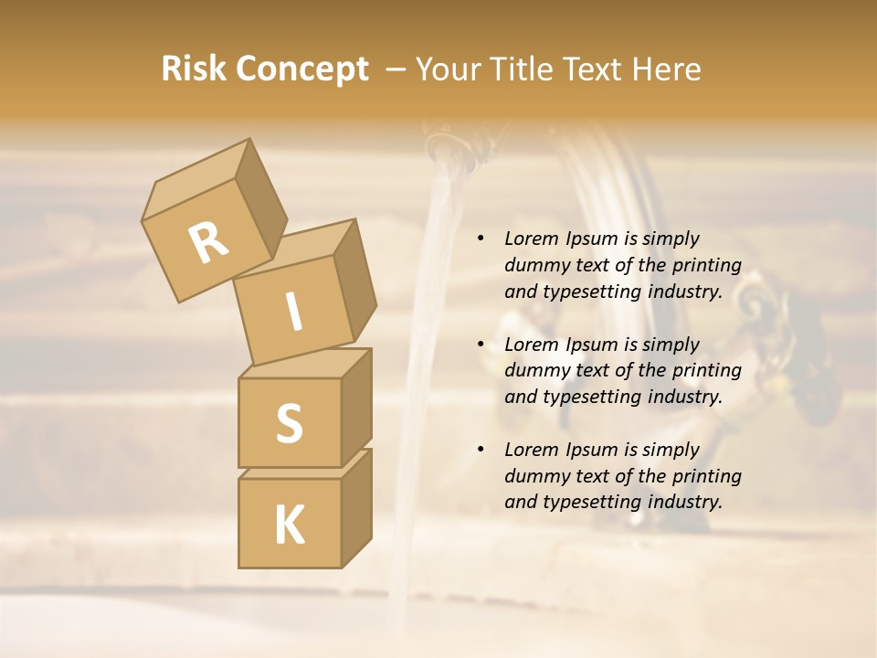 Bathroom Inox Tap PowerPoint Template