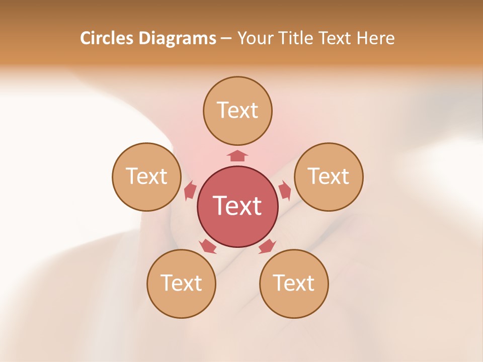 A Woman Holding Her Neck With Her Hands PowerPoint Template