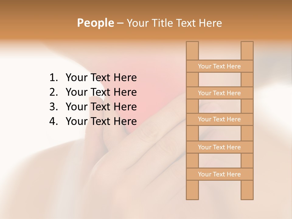 A Woman Holding Her Neck With Her Hands PowerPoint Template