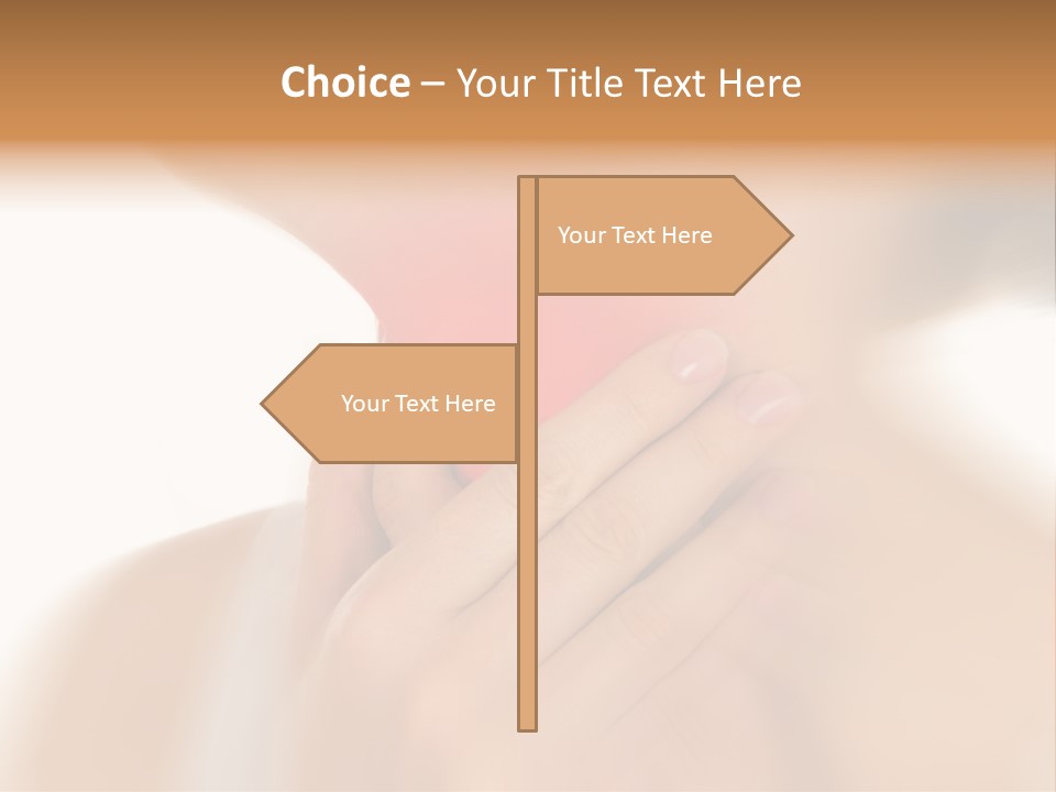 A Woman Holding Her Neck With Her Hands PowerPoint Template