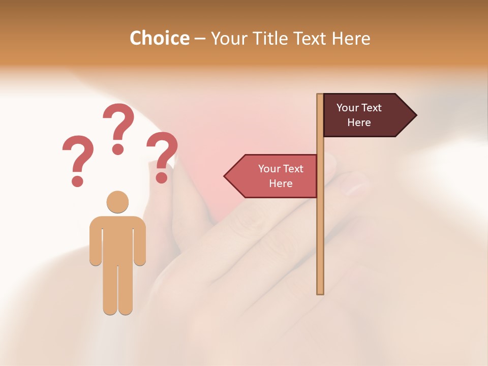 A Woman Holding Her Neck With Her Hands PowerPoint Template
