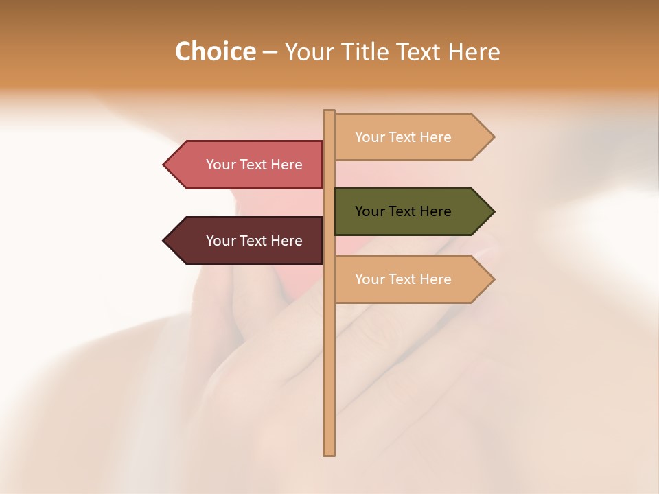 A Woman Holding Her Neck With Her Hands PowerPoint Template