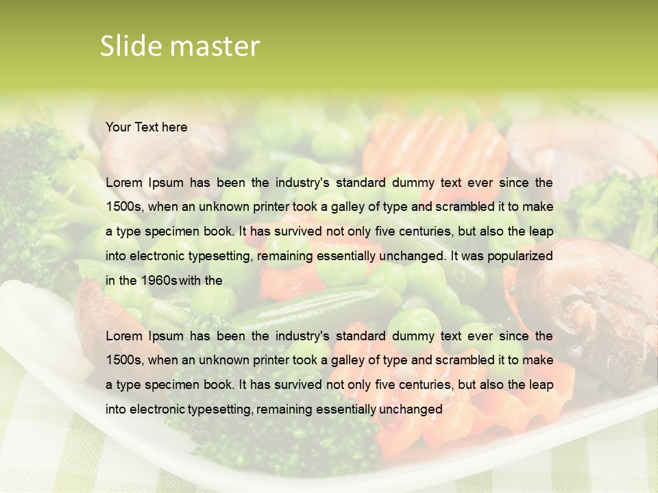 Health Mushrooms Carrot PowerPoint Template