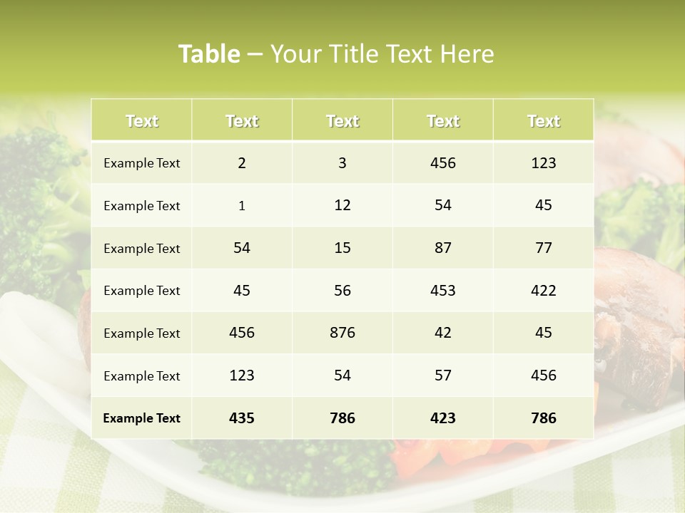 Health Mushrooms Carrot PowerPoint Template