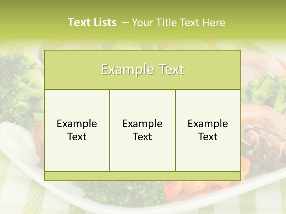 Health Mushrooms Carrot PowerPoint Template