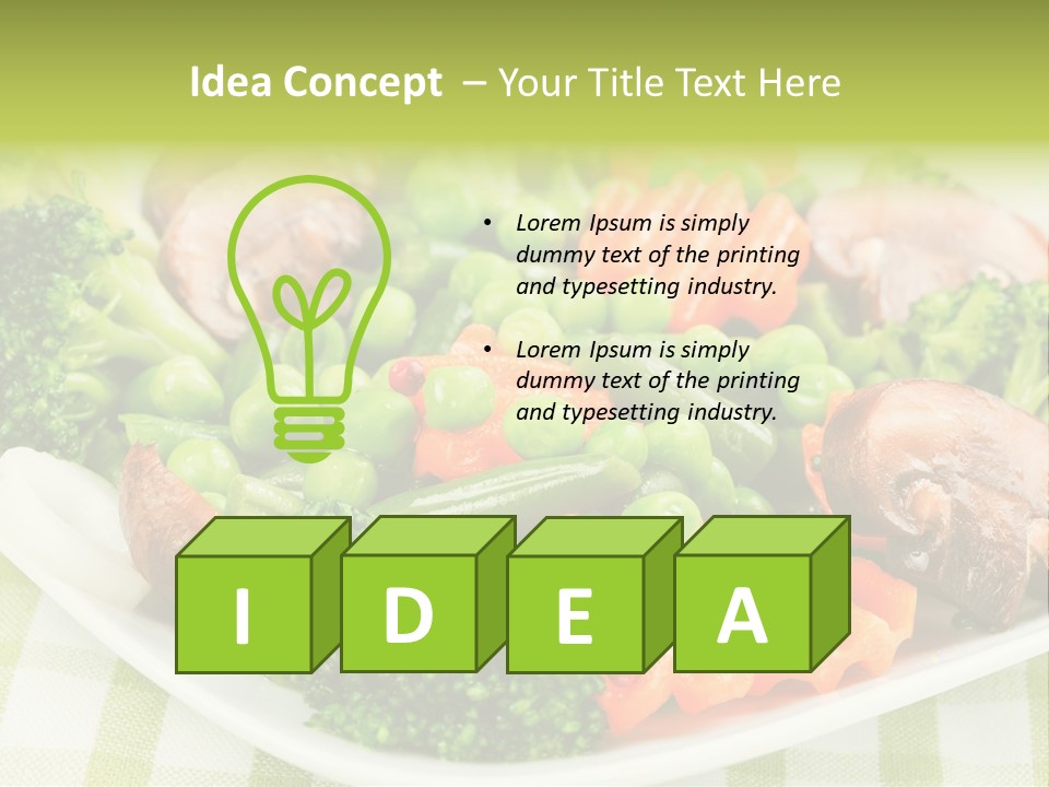 Health Mushrooms Carrot PowerPoint Template