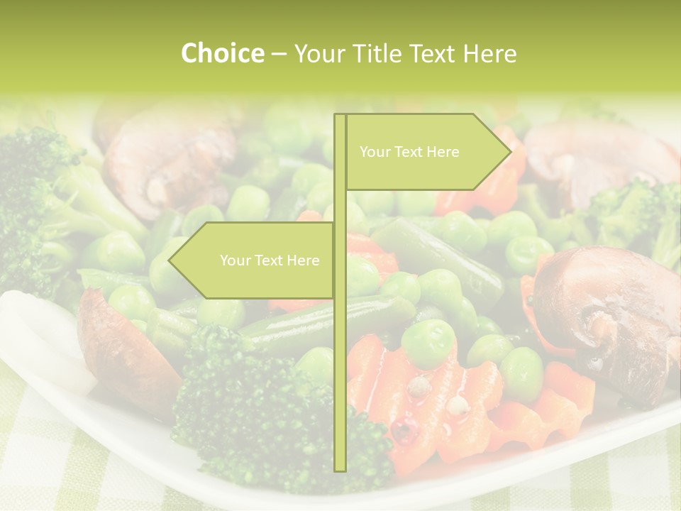 Health Mushrooms Carrot PowerPoint Template