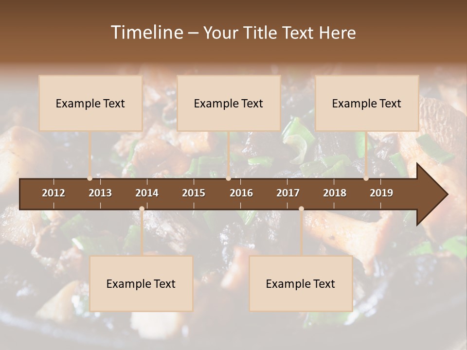 A Skillet Filled With Meat And Vegetables On Top Of A Table PowerPoint Template