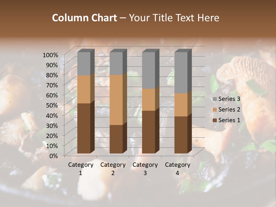 A Skillet Filled With Meat And Vegetables On Top Of A Table PowerPoint Template
