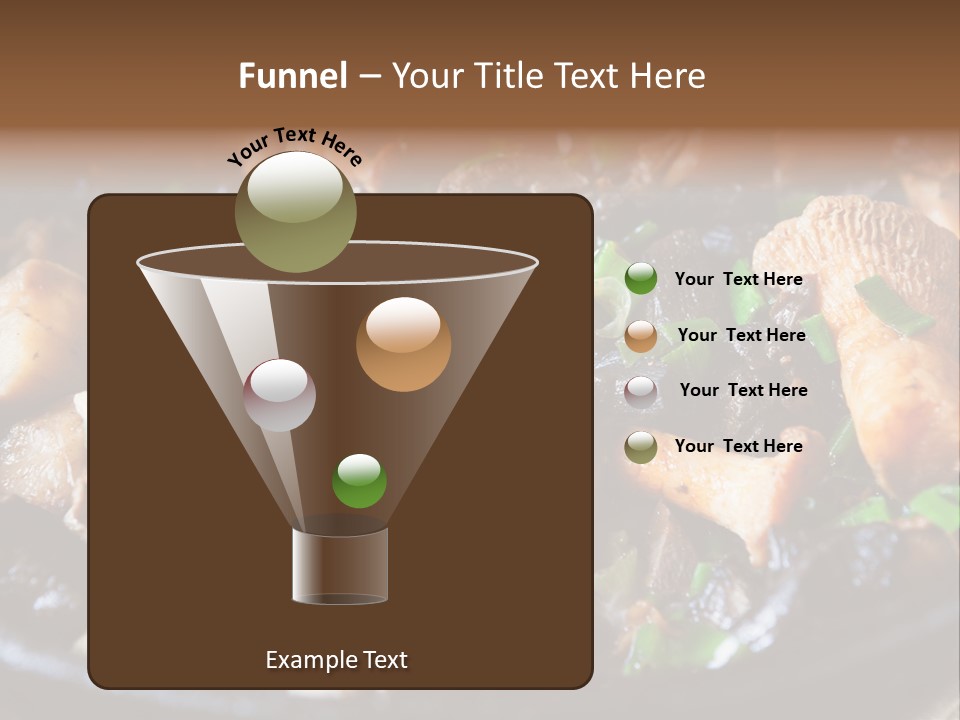 A Skillet Filled With Meat And Vegetables On Top Of A Table PowerPoint Template