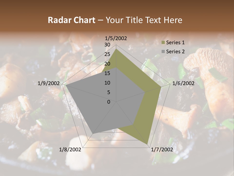 A Skillet Filled With Meat And Vegetables On Top Of A Table PowerPoint Template