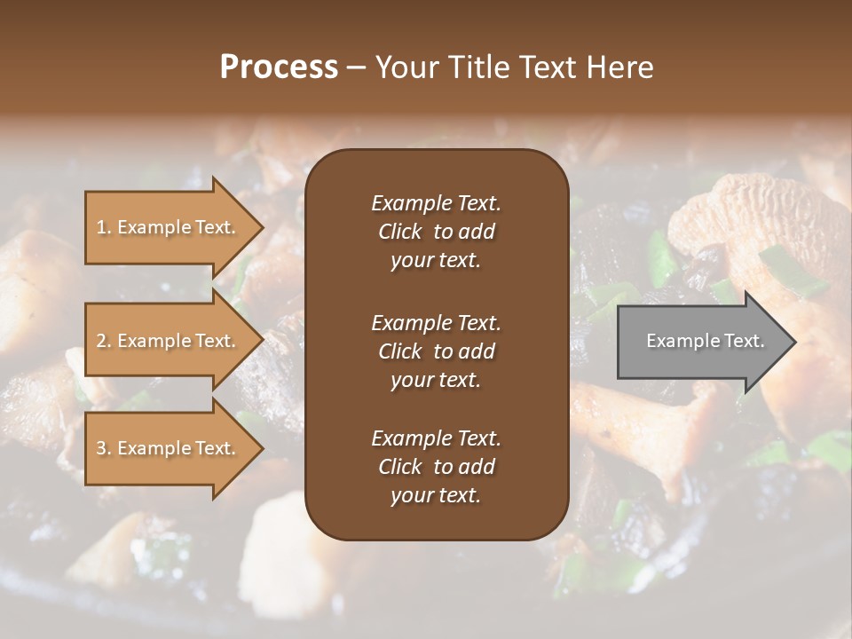 A Skillet Filled With Meat And Vegetables On Top Of A Table PowerPoint Template