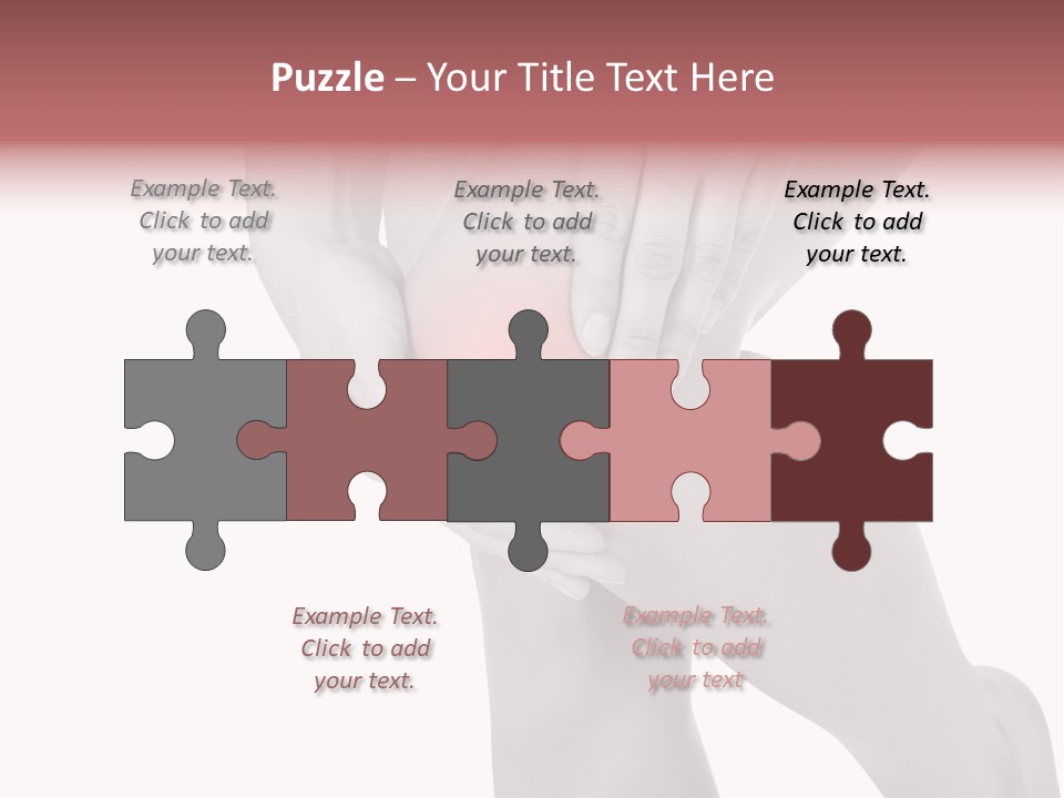 A Woman Holding Her Knee In Pain Powerpoint Presentation PowerPoint Template