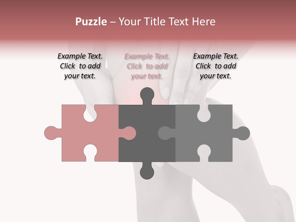 A Woman Holding Her Knee In Pain Powerpoint Presentation PowerPoint Template