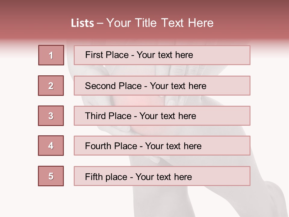 A Woman Holding Her Knee In Pain Powerpoint Presentation PowerPoint Template