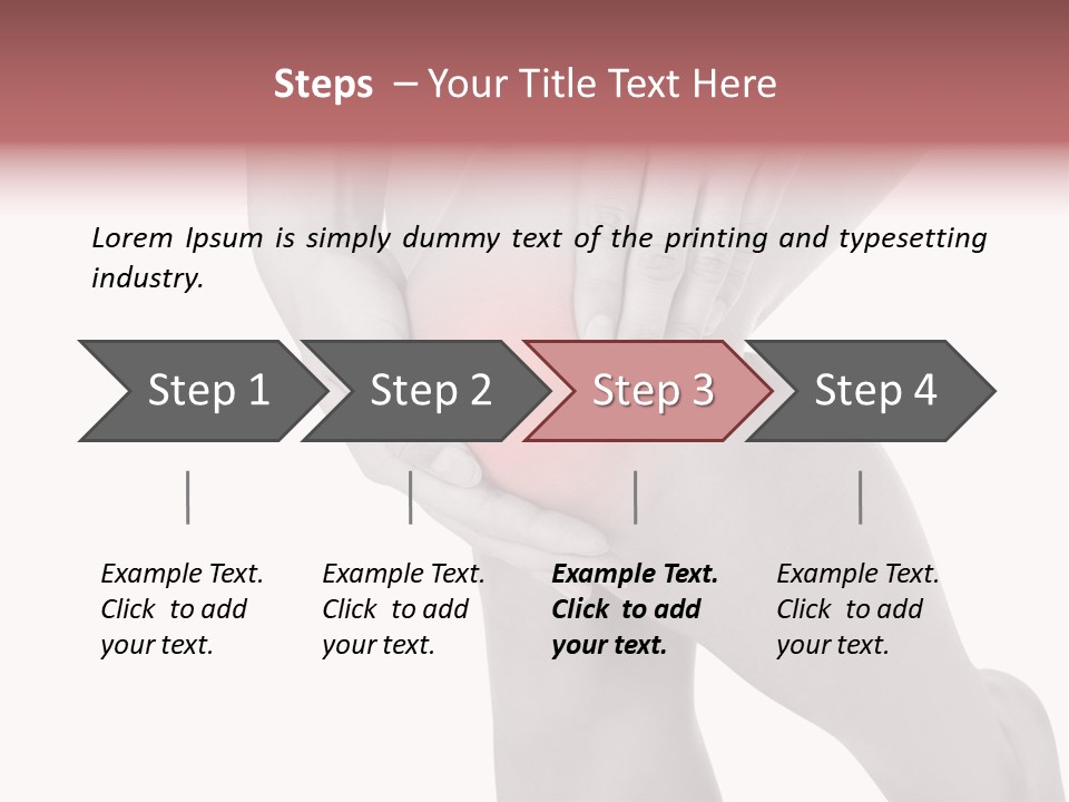 A Woman Holding Her Knee In Pain Powerpoint Presentation PowerPoint Template