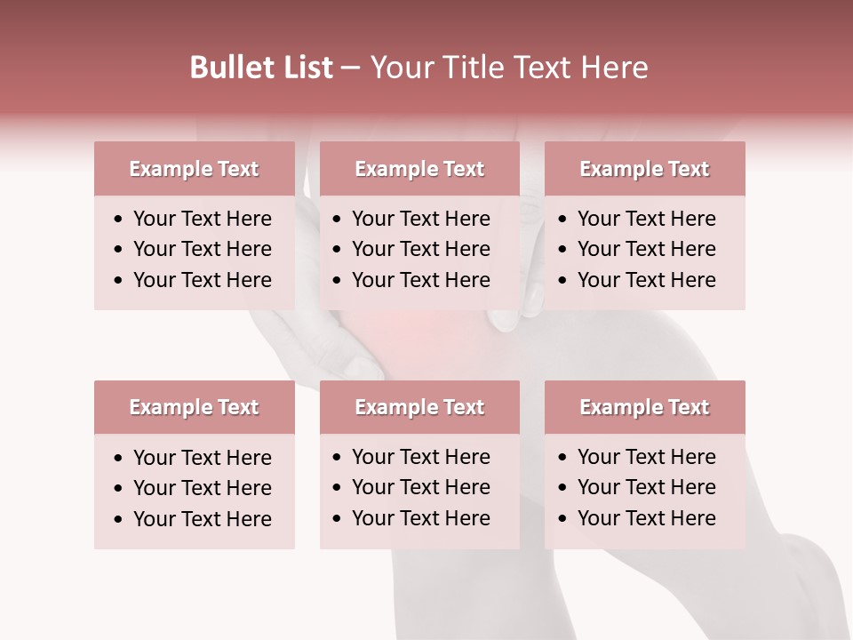 A Woman Holding Her Knee In Pain Powerpoint Presentation PowerPoint Template