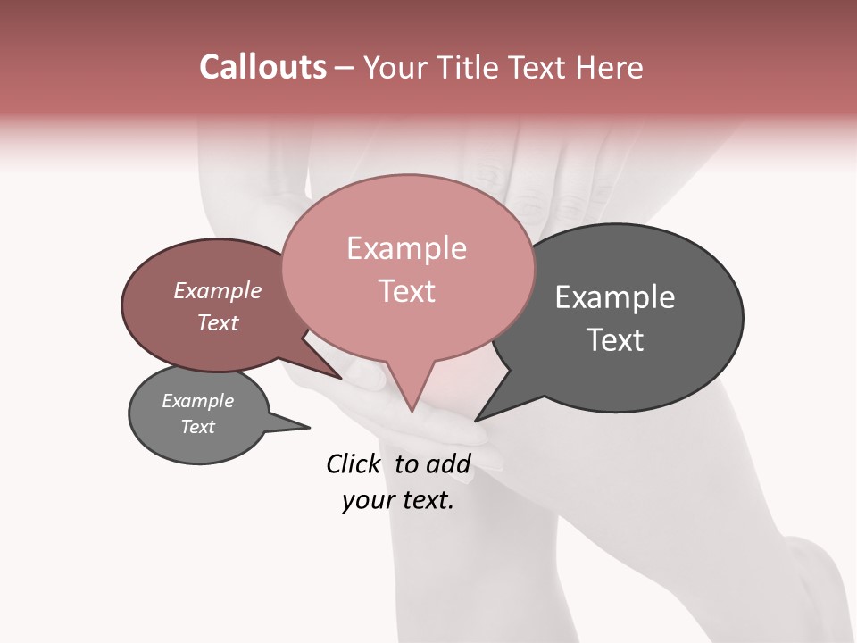 A Woman Holding Her Knee In Pain Powerpoint Presentation PowerPoint Template