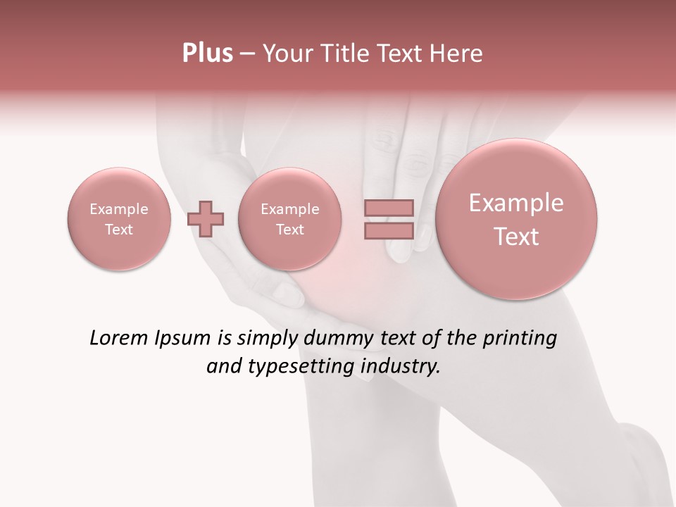 A Woman Holding Her Knee In Pain Powerpoint Presentation PowerPoint Template