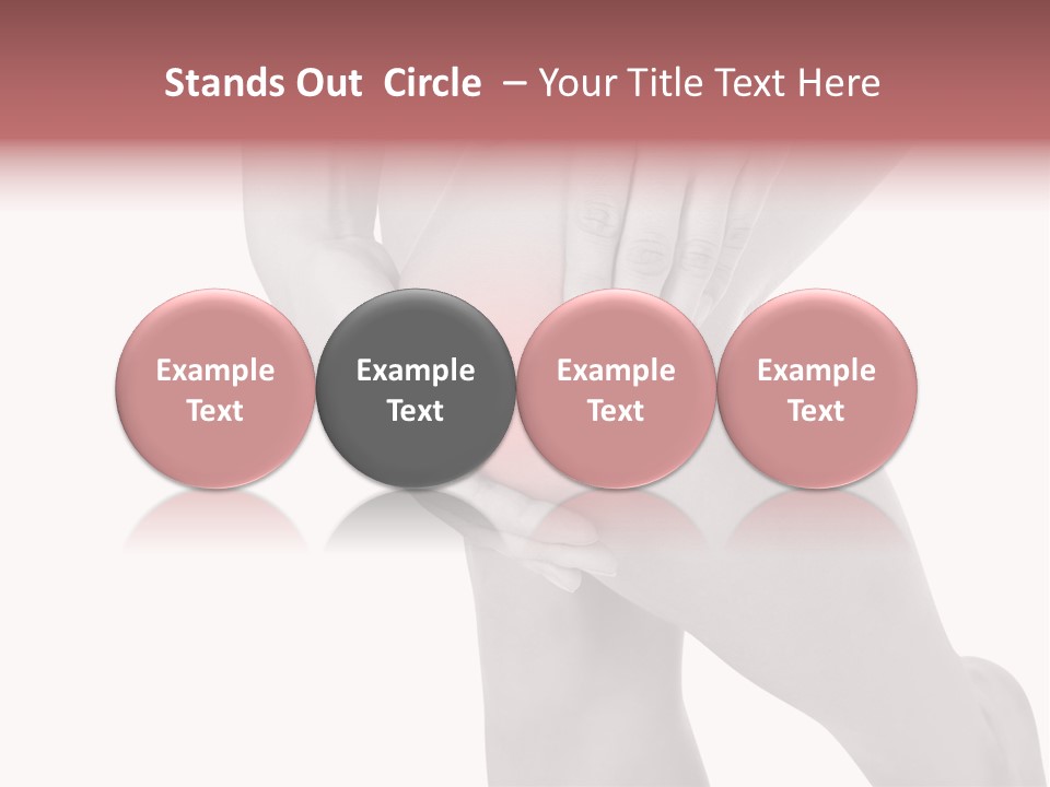 A Woman Holding Her Knee In Pain Powerpoint Presentation PowerPoint Template