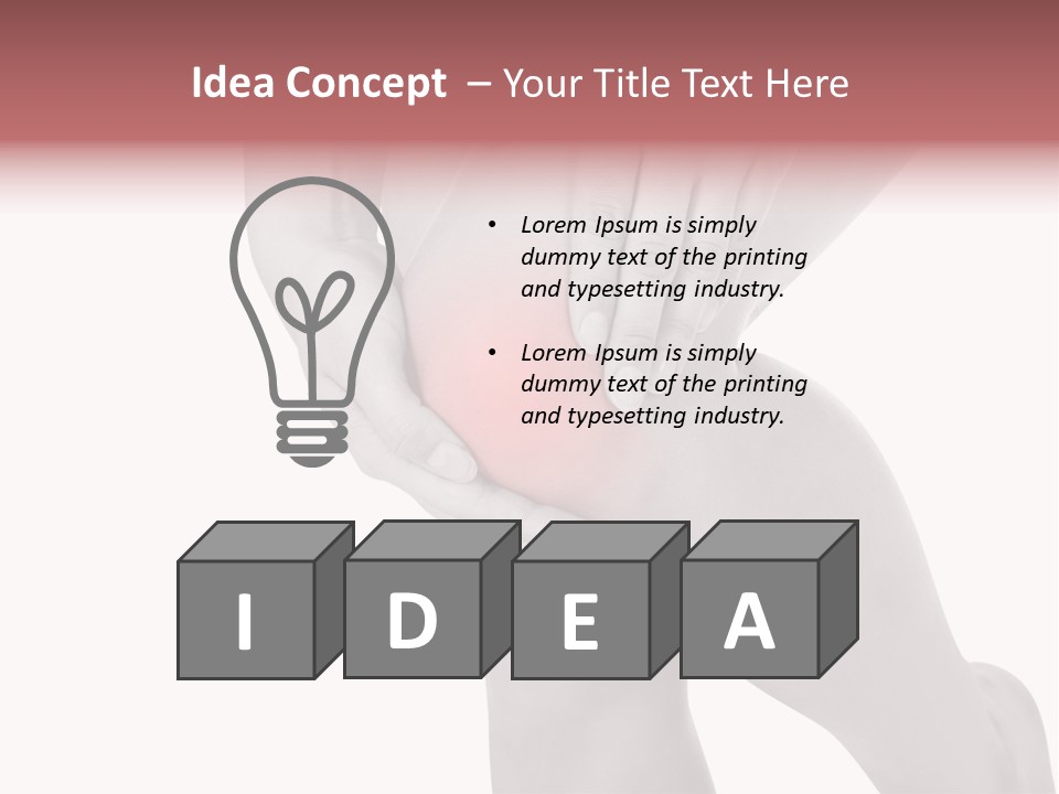 A Woman Holding Her Knee In Pain Powerpoint Presentation PowerPoint Template