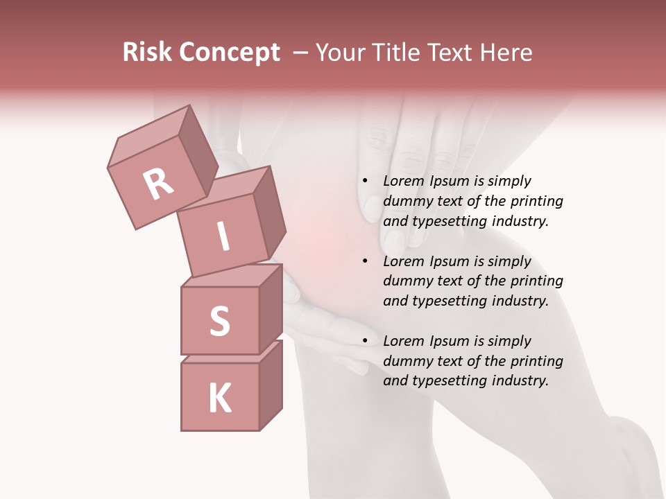 A Woman Holding Her Knee In Pain Powerpoint Presentation PowerPoint Template