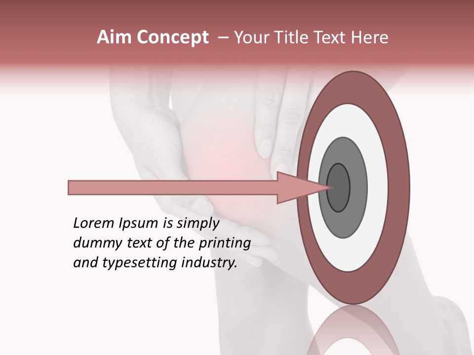 A Woman Holding Her Knee In Pain Powerpoint Presentation PowerPoint Template