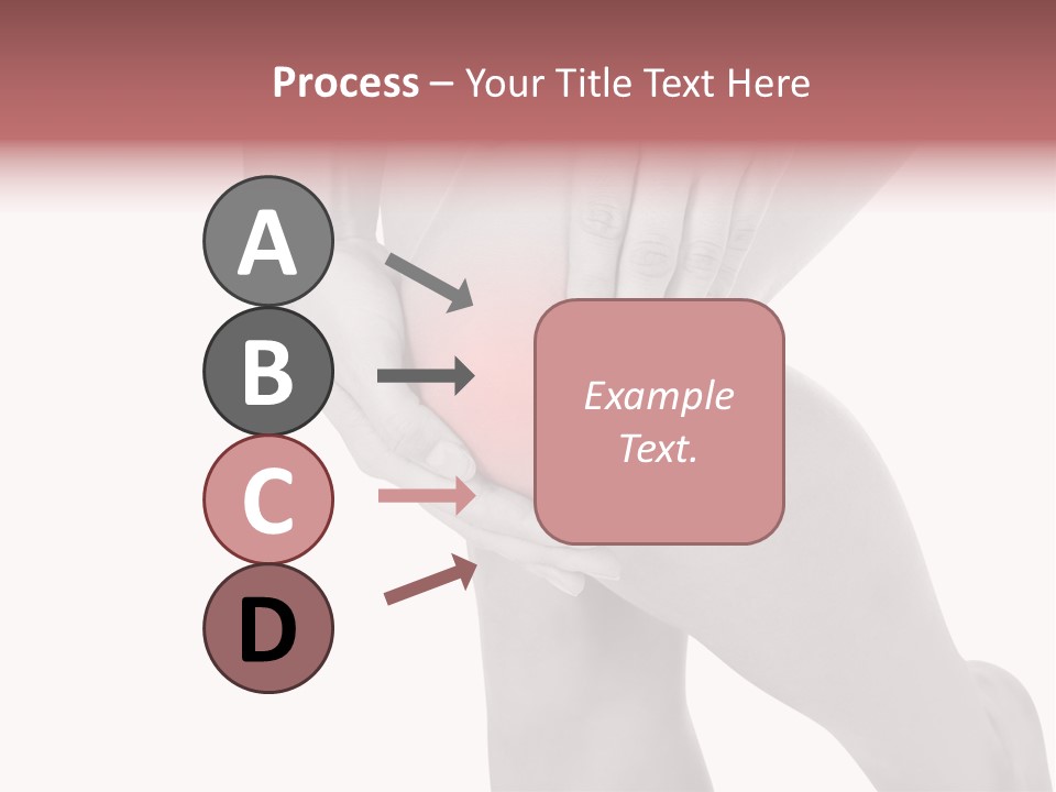 A Woman Holding Her Knee In Pain Powerpoint Presentation PowerPoint Template