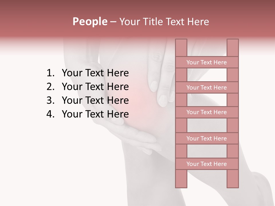 A Woman Holding Her Knee In Pain Powerpoint Presentation PowerPoint Template