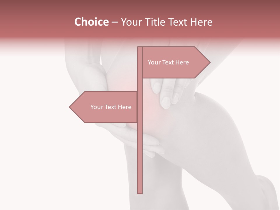 A Woman Holding Her Knee In Pain Powerpoint Presentation PowerPoint Template