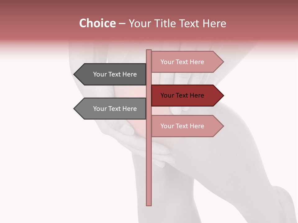 A Woman Holding Her Knee In Pain Powerpoint Presentation PowerPoint Template