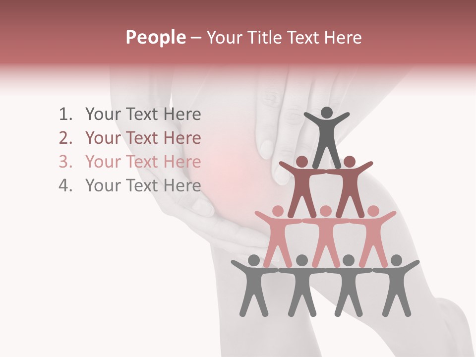 A Woman Holding Her Knee In Pain Powerpoint Presentation PowerPoint Template