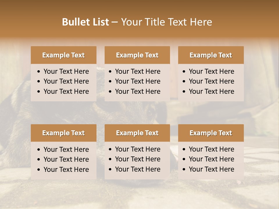 A Dog Laying On The Ground With A Name Plate PowerPoint Template