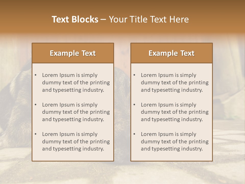 A Dog Laying On The Ground With A Name Plate PowerPoint Template