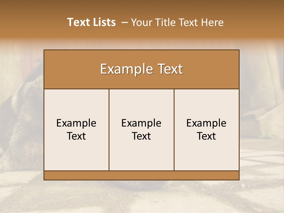 A Dog Laying On The Ground With A Name Plate PowerPoint Template