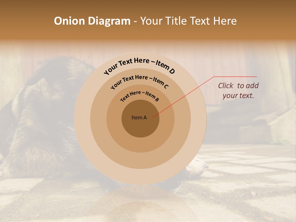 A Dog Laying On The Ground With A Name Plate PowerPoint Template