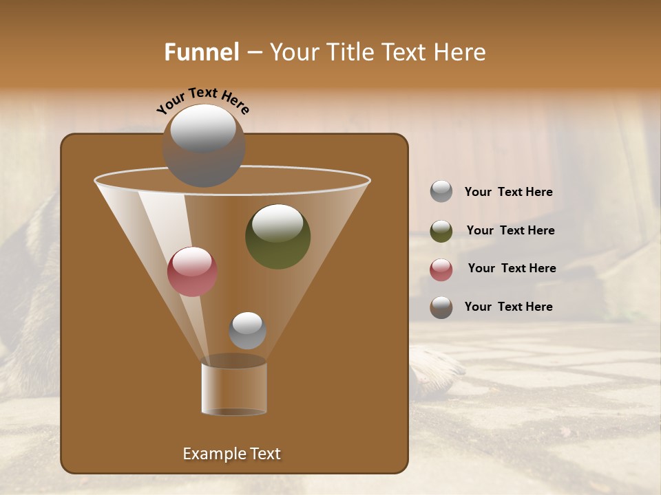 A Dog Laying On The Ground With A Name Plate PowerPoint Template